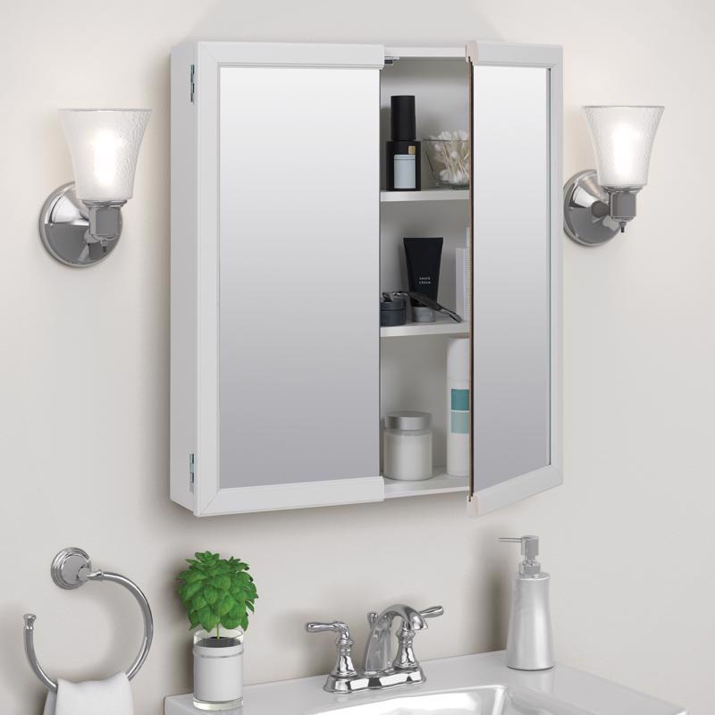 Zenna Home 25.38 in. H X 25.38 in. W X 4.50 in. D Rectangle Medicine Cabinet/Mirror