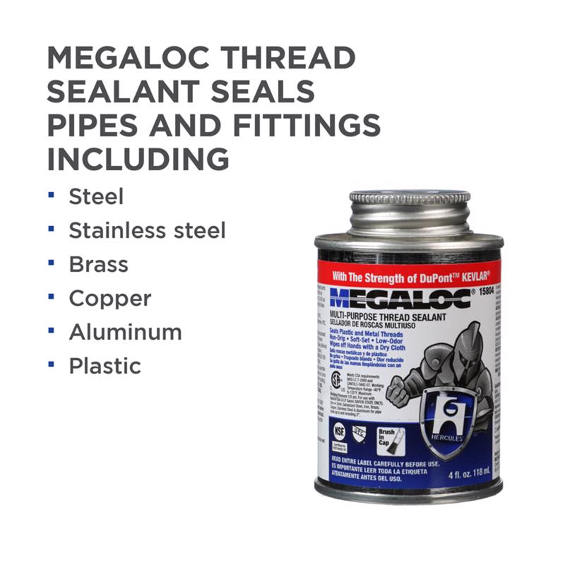 Hercules Megaloc Blue Thread Sealant 4 oz