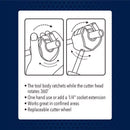 Superior Tool 1/2 in. Ratcheting Pipe Cutter Red 1 pc