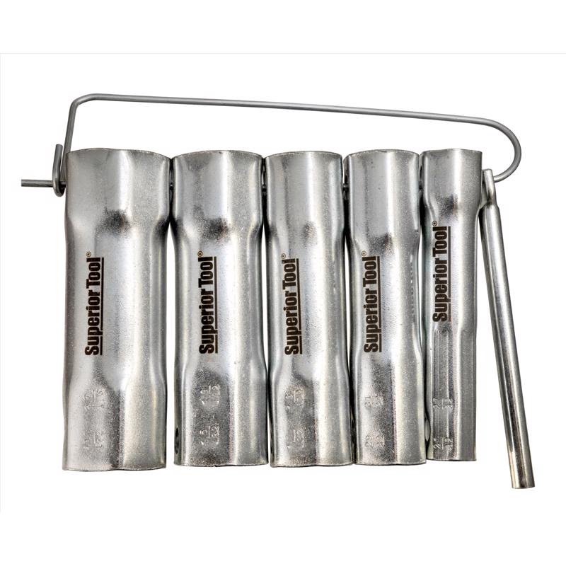 Superior Tool Shower Valve Socket Wrench Set Silver 6 pc
