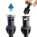 Keeney 1-1/4 in. Brushed Nickel Plastic Push Button Drain with Overflow