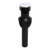 Keeney 1-1/4 in. Chrome Plastic Push Button Drain with Overflow