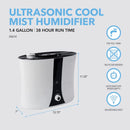 Perfect Aire 1.4 gal 193 sq ft Manual Ultrasonic Humidifier