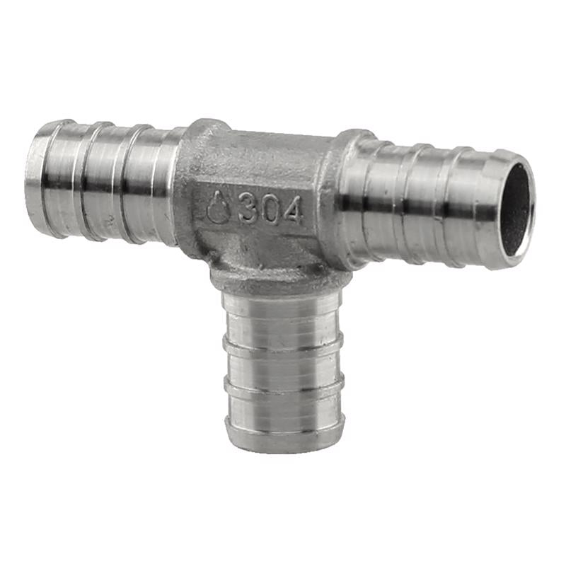 Boshart Industries 1/2 in. PEX in. X 1/2 in. D PEX in. Stainless Steel Tee