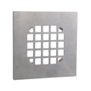Danco 4-1/4 in. Chrome Gray Square Drain Cover