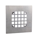Danco 4-1/4 in. Chrome Gray Square Drain Cover