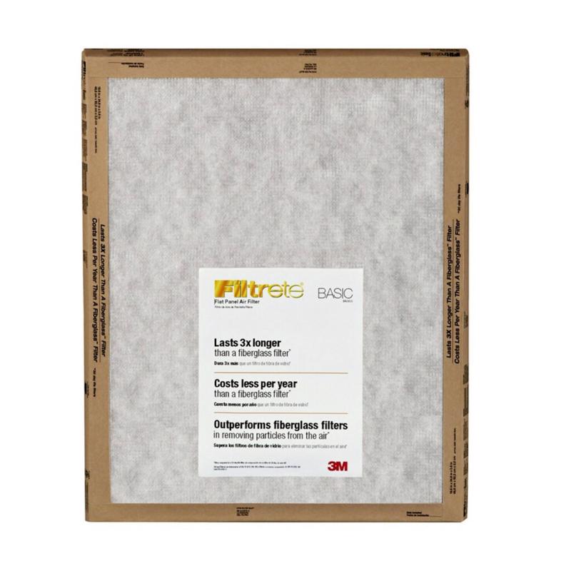 Filtrete 20 in. W X 25 in. H X 1 in. D Synthetic 2 MERV Flat Panel Filter 2 pk