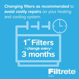 Filtrete 24 in. W X 24 in. H X 1 in. D Synthetic 2 MERV Flat Panel Filter 2 pk