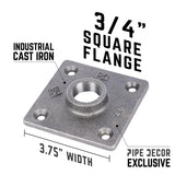 STZ Industries Pipe Decor Malleable Iron Flange 3/4 in.