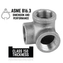 STZ Industries 1/2 in. FIP each X 1/2 in. D FIP 1/2 in. D FIP Black Malleable Iron Side Out Elbow