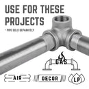 STZ Industries 1/2 in. FIP each X 1/2 in. D FIP 1/2 in. D FIP Black Malleable Iron Side Out Elbow