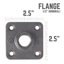 STZ Industries Pipe Decor Iron Flange 1/2 in.
