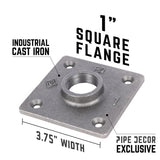 STZ Industries Pipe Decor Iron Flange 1 in.