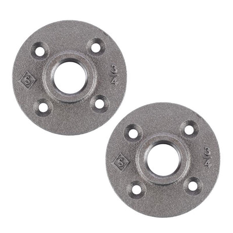 FLANGE BLK 3/4" 2PK