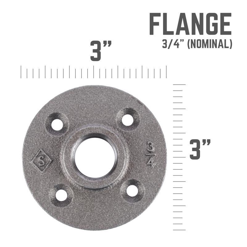 STZ Industries Pipe Decor Iron Flange 3/4 in.