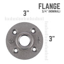 STZ Industries Pipe Decor Iron Flange 3/4 in.