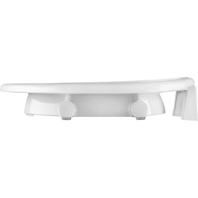 Bemis Independence Asurance Elongated White Plastic Toilet Seat