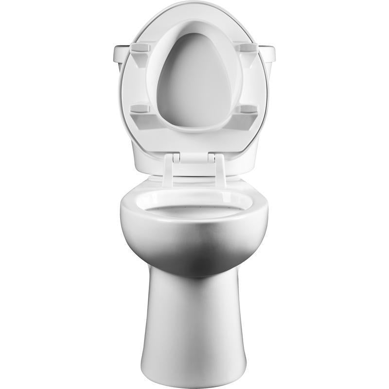 Bemis Independence Asurance Elongated White Plastic Toilet Seat