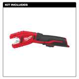 Milwaukee M12 1 in. Tubing Cutter 14 in. L Black/Red 1 pc