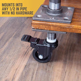 STZ Industries 2 in. D Swivel Polyurethane Caster 75 lb 2 pk