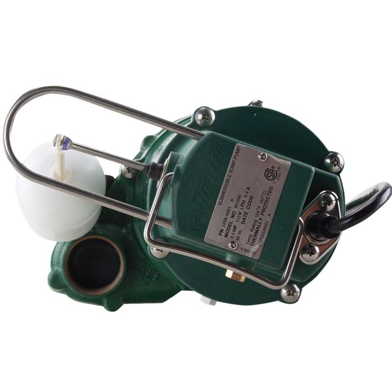 Zoeller 1/2 HP 3660 gph Cast Iron Vertical Float Switch AC Submersible Sump Pump