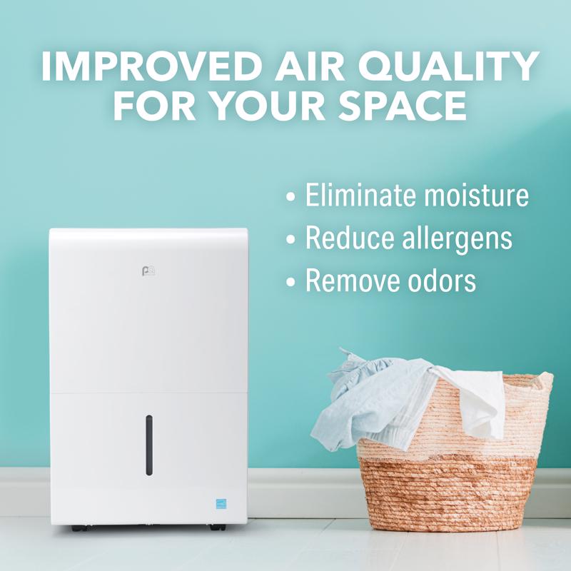 Perfect Aire 4500 sq ft 50 pt Flat Panel Dehumidifier with Pump