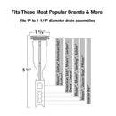 Danco 1.4 in. Brushed Nickel Plastic Replacement Pop Up Stopper