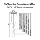 Danco 1.4 in. Chrome Plastic Replacement Pop Up Stopper