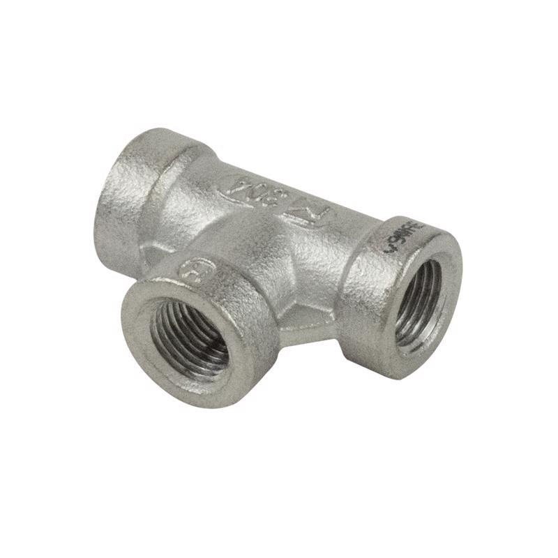 B&K Proline 3/8 in. FIP in. X 3/8 in. D FIP 3/8 in. D FIP Stainless Steel 4 in. L Tee