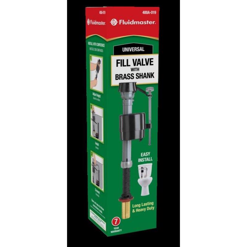 Fluidmaster Fill Valve Black Polish Brass Brass/Plastic For Universal