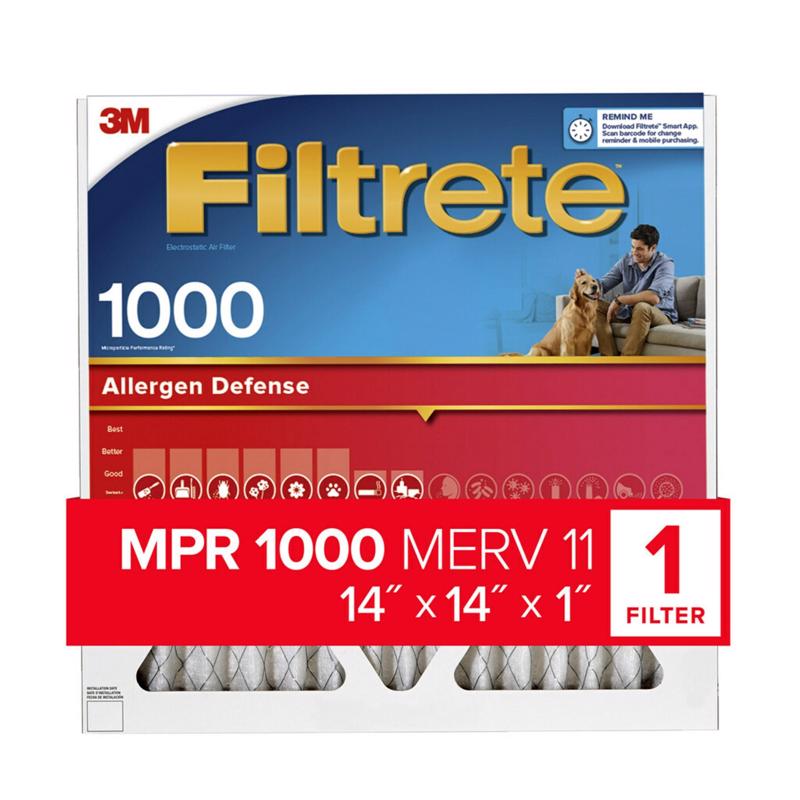 Filtrete 14 in. W X 14 in. H X 1 in. D 11 MERV Pleated Allergen Air Filter 1 pk