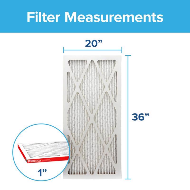 Filtrete 20 in. W X 36 in. H X 1 in. D 11 MERV Pleated Allergen Air Filter 1 pk