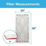 Filtrete 20 in. W X 36 in. H X 1 in. D 11 MERV Pleated Allergen Air Filter 1 pk