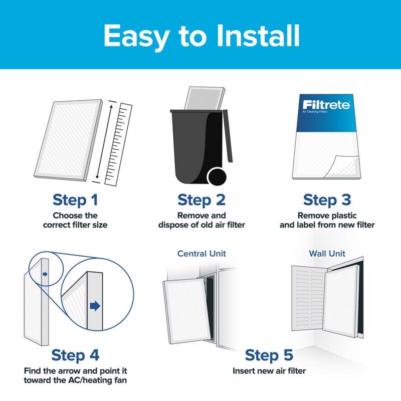 Filtrete 20 in. W X 36 in. H X 1 in. D 11 MERV Pleated Allergen Air Filter 1 pk