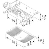 Broan-NuTone 80 CFM 1.5 Sones Bathroom Exhaust Fan with Heater and Light