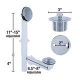 Danco 1-1/2 in. D Chrome Plated Plastic Tub Drain Kit