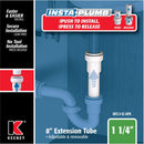 Keeney Insta Plumb 1-1/4 in. D X 8 in. L Plastic Extension Tube