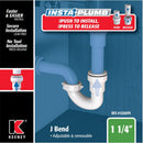 keeney insta plumb 1-1/4 in. D Plastic J-Bend