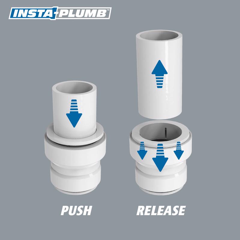keeney insta plumb 1-1/4 in. D Plastic J-Bend