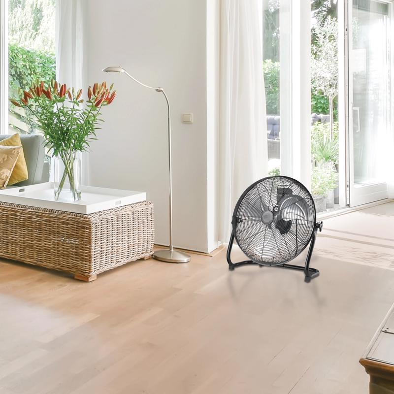 Perfect Aire 21.25 in. H X 18 in. D 3 speed High Velocity Floor Fan