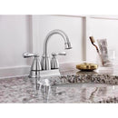 Moen Banbury Chrome Centerset Bathroom Sink Faucet 4 in.