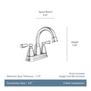 Moen Banbury Chrome Centerset Bathroom Sink Faucet 4 in.