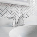 Moen Banbury Chrome Centerset Bathroom Sink Faucet 4 in.