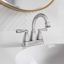Moen Banbury Brushed Nickel Centerset Bathroom Sink Faucet 4 in.