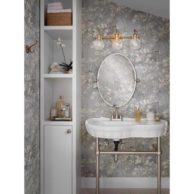 Moen Banbury Brushed Nickel Centerset Bathroom Sink Faucet 4 in.