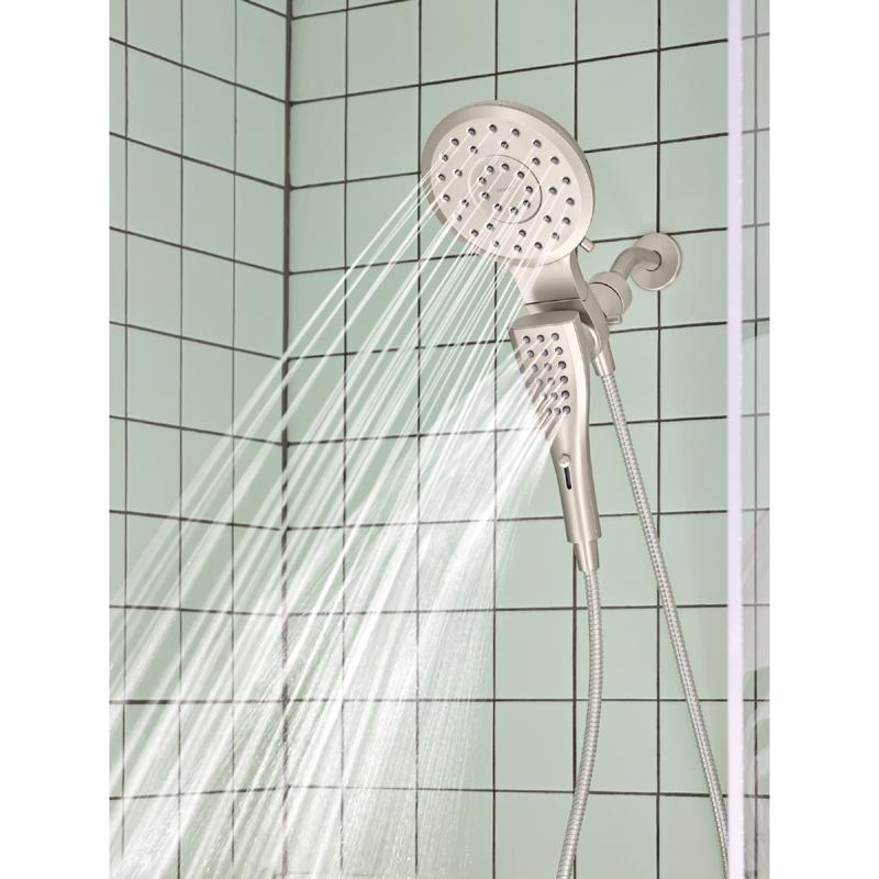 Moen Magnetix Brushed Nickel 8 settings Showerhead Combo 2.5 gpm
