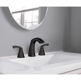 Moen Lindor Matte Black Bathroom Faucet 8-16 in.