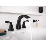Moen Lindor Matte Black Bathroom Faucet 8-16 in.