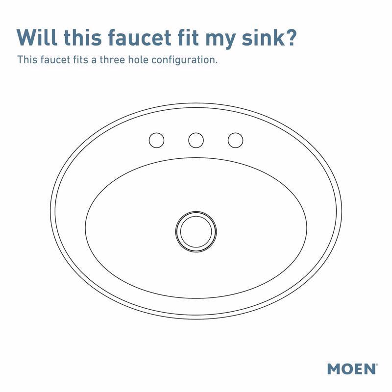 Moen Lindor Matte Black Bathroom Faucet 8-16 in.