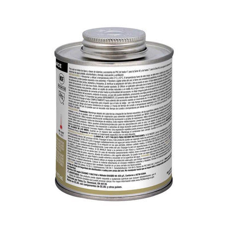 Oatey Clear Cement For PVC 16 oz